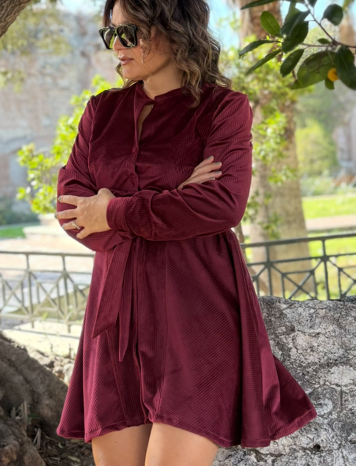 Chemisier corto - velluto a costine